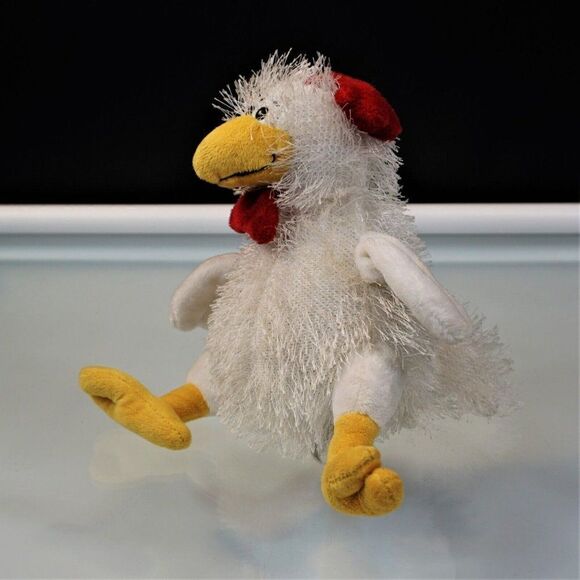 GANZ Webkinz Chicken Plush White Stuffed Animal 9 inch Toy HM205 No Code - Picture 2 of 7